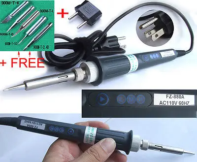 

DHL/EMS 5pcs AC 110V 60W Soldering Iron PENCIL L M H + 5PCS Soldering TIPS + Power plug-A8