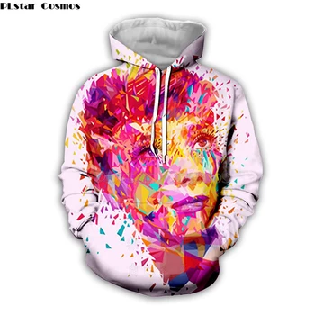 

colorful Audrey Hepburn art by Alessandro Artist 3D Print hoodies/Sweatshirt/zipper Men Women Newest streetwear