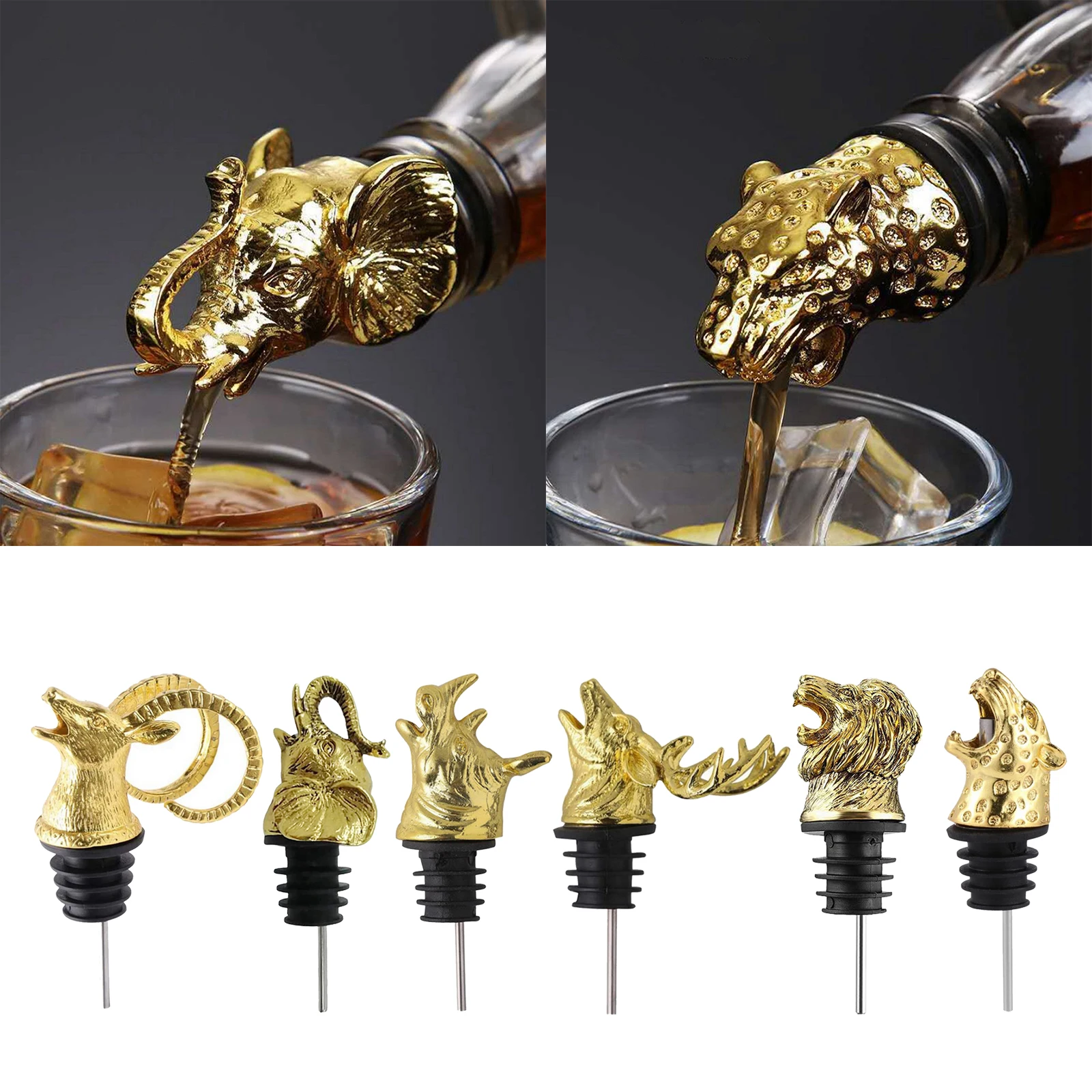 Zinc Alloy Wine Aerators Pourer Wine Stopper Bottle Pourer Home Kitchen Accs