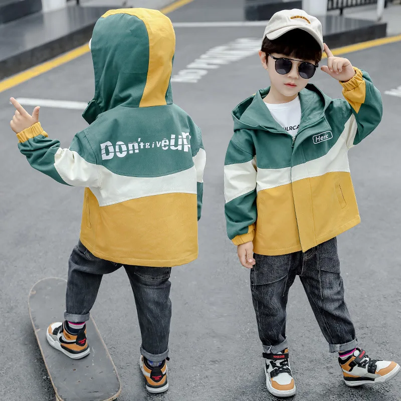 

BOY'S Spring Clothing Coat 2020 New Style Big Boy Handsome Boy Spring And Autumn Western Style Three-Color Trench Coat 1712c-a29