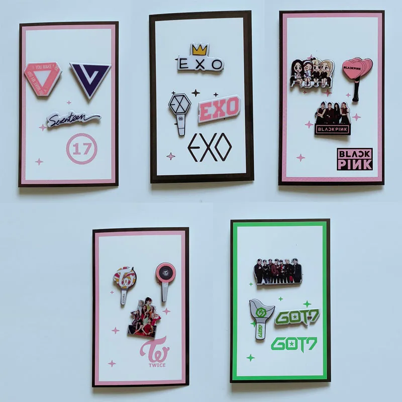 Costume Brooches Pins 3pcs Set Hot Bts Blackpink Exo Badge Brooch Chest Pin Twice Got7 Gift Zulegers