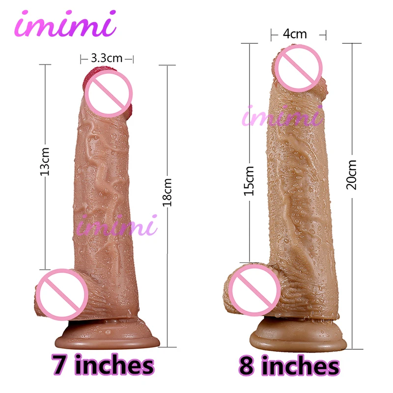 7,8 Inch Soft Barbed Dildos Flesh Realistic Dildo for Women Bending Penis with Suction Cup Adult NO Vibrator Sex Toys Anal Pump