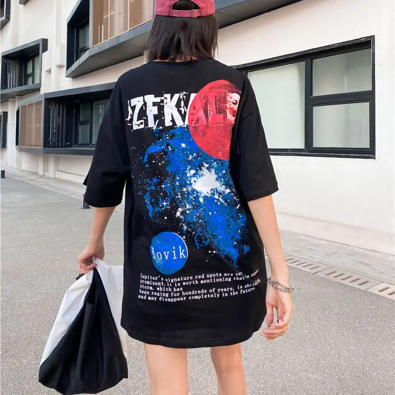 

VERSMA Korean Street Style Graffiti Print Oversize T-shirt Friends Top Men Thin Aesthetic Retro T Shirt Men Women Dropshipping