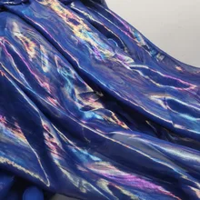 Платье для косплея, ткань, гламурный Стиль, волшебная бронзовая шифоновая ткань, тонкая, мягкая, цветная, струящаяся, бронзовая, дышащая, сделай сам, платье, ткань