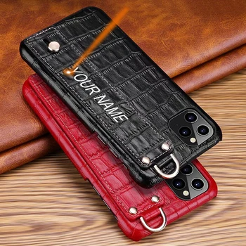 

Genuine Leather back case for iPhone 11/11Pro/11Pro Max Xs Max Ckhb-BD ultraslim 3D Crocodile skin hard cover cases