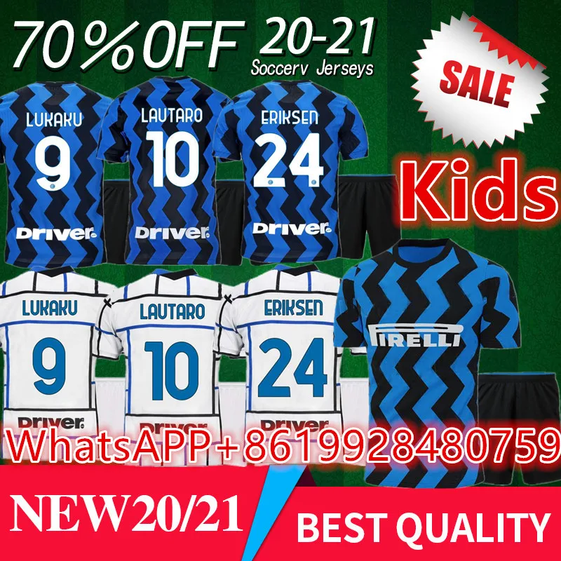 

Hot sale 2020 2021 Inter soccer Milan jersey Kids kit LUKAKU NAINGGOLAN home Away Kids Inter kit Milan child football shirt