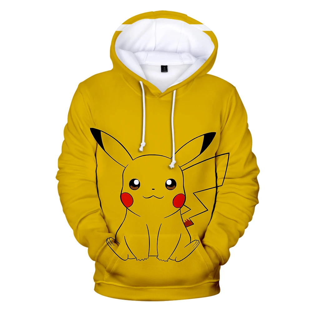 

Pokemon 3D Stlye Slim Fashion Casual Hooded Sweatshirt 2019 New Trend Hip-Hop Street Clothing streetwear