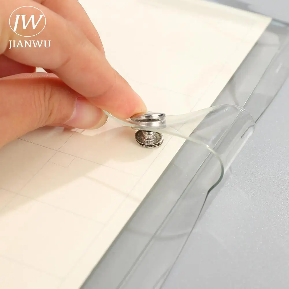 JIANWU A5/A6/A7 Soft Ruler Binder Accessories Loose Leaf Transparent Ruler Measuring Tools Kawaii Stationery For School Supplies drawing ruler