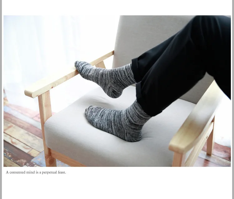Новинка, мужские толстые носки, цветные хлопковые носки, Осенние Зимние мужские короткие носки, носки без пятки, индивидуальные национальные носки