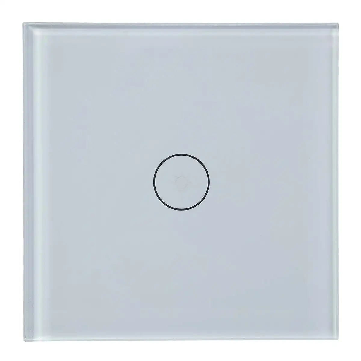 1 Gang 1 WIFI Smart Light Touch Wireless Remote Control Wall Switch Glass Panel Touch Switch for Alexa For echo for Google Home - Color: White UK Plug