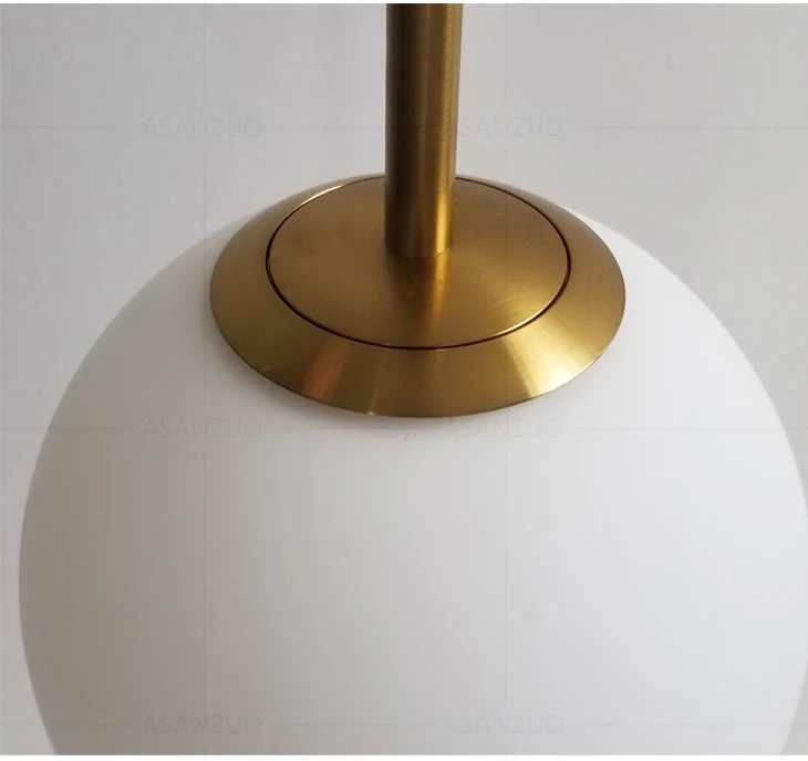 He584a536333a471281ab8709c9b75498m Nordic bedroom bedside restaurant pendant lamp bar simple living room background wall led creative glass ball brass lamp