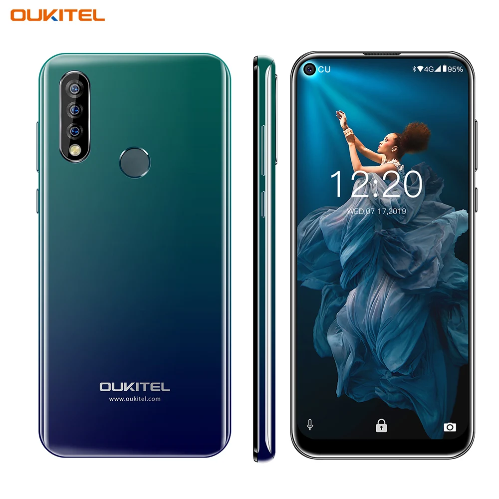 Мобильный телефон Oukitel C17 Pro, 6,35 дюймов, 19:9, Android 9,0, MT6763, четыре ядра, 4 ГБ, 64 ГБ, 3900 мАч, 13 МП, разблокированный смартфон с функцией распознавания лица, 4G