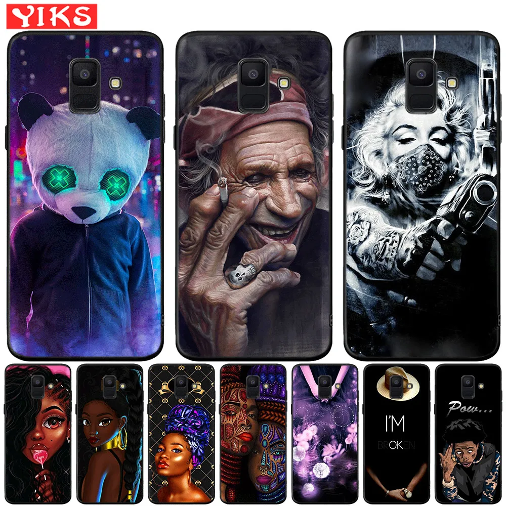 Street style Silica Phone Case For Samsung Galaxy A20 A30 A50 A3 A5 A7 2016 2017 A6 A8 Plus A9 2018 Art Aesthetics Painting Etui | Мобильные