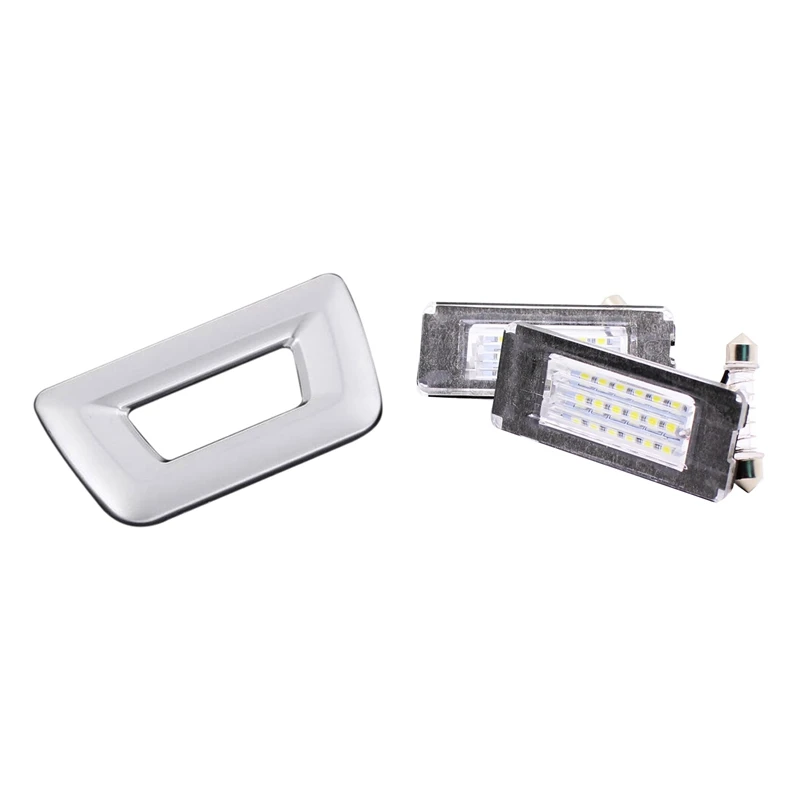 1X For BMW X1 F48 X3 F25 ABS Chrome Tail Door Button Cover Trim Sticker &amp 2Pcs LED Number License Plate Light | Автомобили и