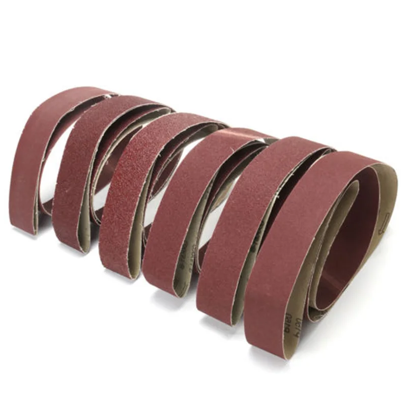 6Pcs Set 6 шт./компл. пакет 2x72 крупа шлифовальные Ремни 36/40/60/80/120/150 грит абразивная лента полирующие песочные дерево металл кожа резина и т. д - Цвет: 6Pcs Set