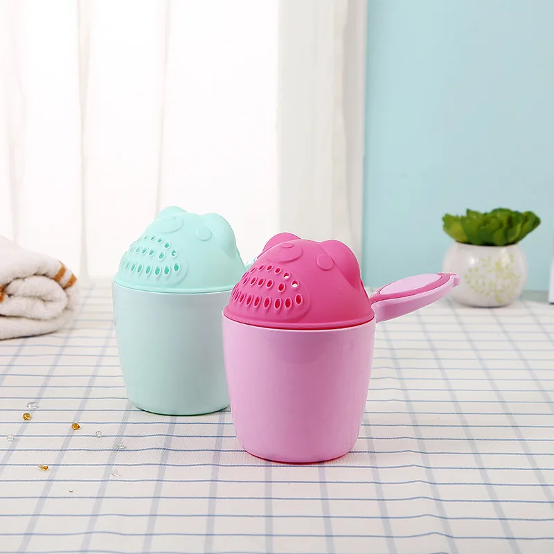 Baby Shower Cup Cartoon Baby Bath Caps Toddle Shampoo Cup Children Bathing Baby Shower Washing Hair Cup Kids Bath Tool