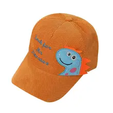 Дети девочки для мальчиков мультфильм Динозавр Вельветовая Солнцезащитная шляпа спортивная бейсболка динозавр Вельветовая Солнцезащитная бейсболка