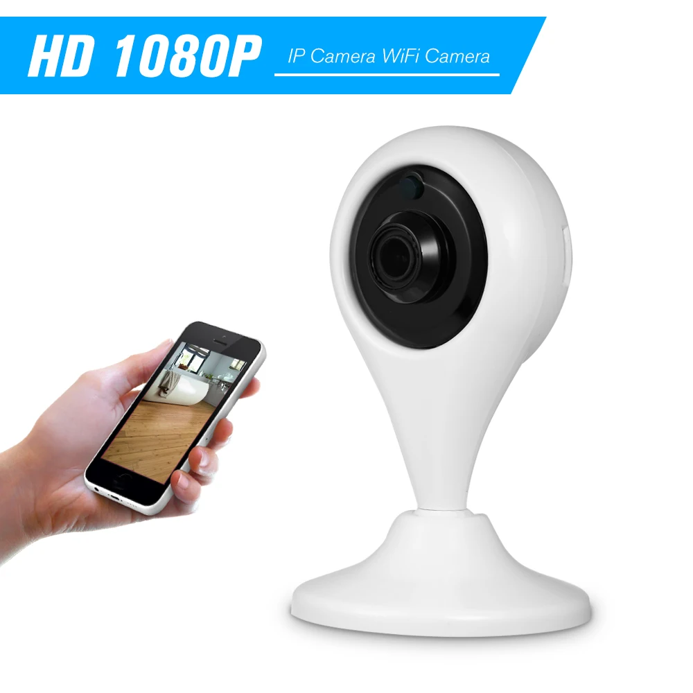 

1080P IP Camera WiFi Camera Baby Monitor 2.0MP 6 IR Leds IR-CUT Night Vision Motion Detection with External TF Card Slot