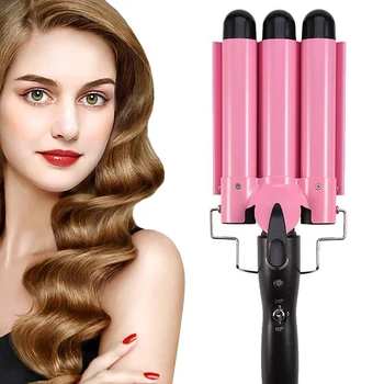 

Triple Barrel Curling Iron Big Wave Hair Waver Hair Curler Professional Hair Crimper Iron Corrugation Curling Tongs 3 barrels