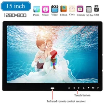 15 inch Digital Picture Photo Frame 1280x800 Full Function HD LED Electronic Photo Album LED Photo Frame Support Music Video