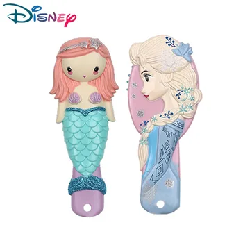 

Disney princess frozen Hair Brush brosse cheveux Kids Gentle Anti-static Brush Curly Tangle Mermaid Bristles Handle Tangle Comb