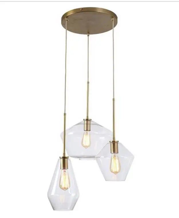 Фиолетовый Nordic Modern Glass Pendant lights Fixtures Loft LED Hanging Pendant Lamp for Kitchen Restaurant Living Room Bedroom E27 - Цвет корпуса: Фиолетовый
