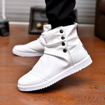 

2020 new men's high-top shoes Martin boots fashion tide men's leather boots British street men's boots a generation