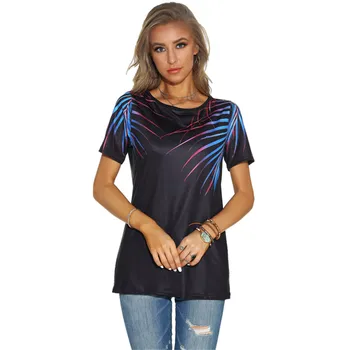 

5XL Casual 3D Gradient Printed Tee Shirts New Women Short Sleeve Large Size T Shirt Fashion Clothes Ladies Tops Summer Plus Size