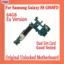 Оригинальная разблокированная материнская плата для samsung Galaxy S8 G950FD 64 ГБ с системой Android Версия ЕС для Galaxy S8 G950FD материнская плата