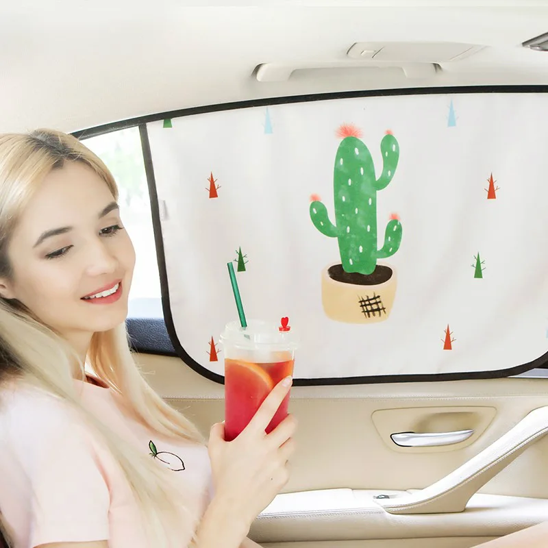 

Universal Car Sun Shade Cover UV Protect Curtain Side Window Sunshade Cover For Baby Kids Cute Cartoon Car Styling