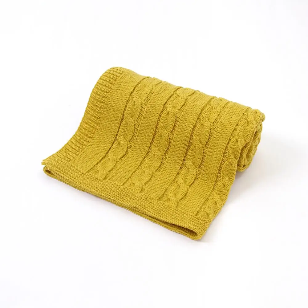 Baby Blankets Knitted Candy Color Newborn Bebes Swaddle Wrap Blanket for Boys Girls Super Soft Sleeping Covers Stroller Bedding
