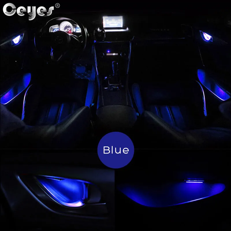 4Pcs LED Ambient Light Car Inner Bowl Light Interior Armrest Lights Door Handle Lights Handrail Lights Decorative Lamp Universal Car Light (11)