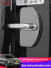 

Door Lock Protective Cover For Volkswagen VW Touareg 2019-2021 Metal Caps Scratch Resistant Car Styling Accessories 4pcs