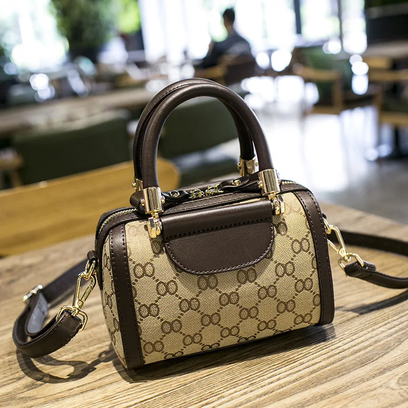 

2019 Spring And Summer New Style WOMEN'S Leather Bags Korean-style Pillow Trend Shoulder Hand WOMEN'S Bag BOSTON WOMEN'S Bag