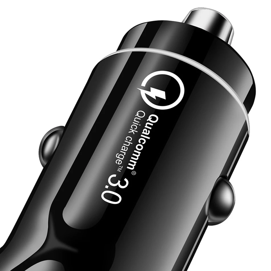 Автомобильное зарядное устройство Quick Charge 3,0 QC 3,0 адаптер быстрой зарядки двойной USB Автомобильное зарядное устройство для iPhone 11 7 X Micro usb type C кабель зарядное устройство s