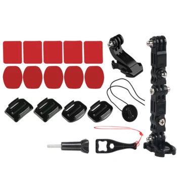 

Fixed Bracket Set Camera Accessories Adjustable Parts Mount Motorcycle Helmet Chin Durable Universal Full Face For Gopro Hero
