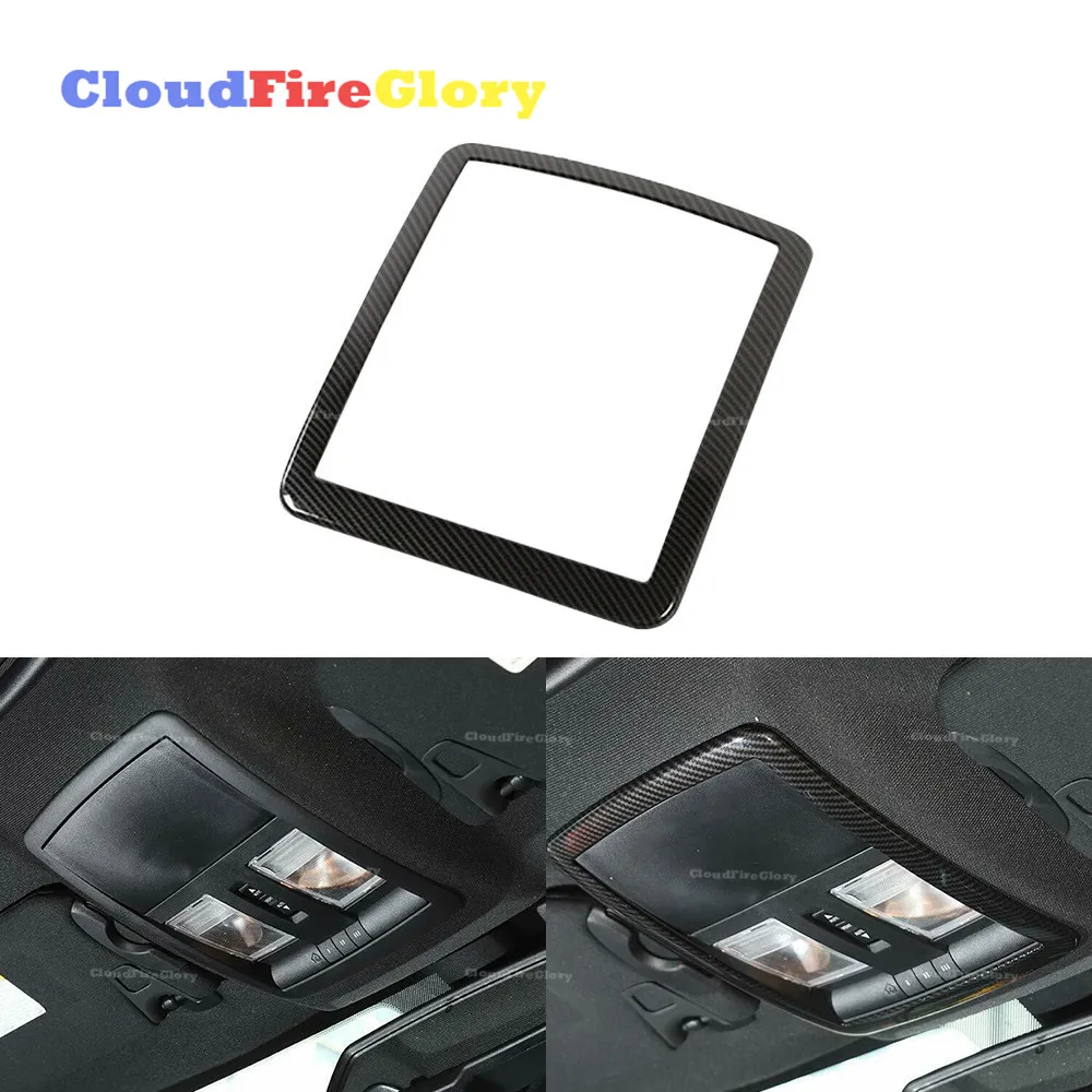 

CloudFireGlory For Dodge Challenger 2010 to 2019 Front Reading Light Lamp Cover Trim Carbon Fiber