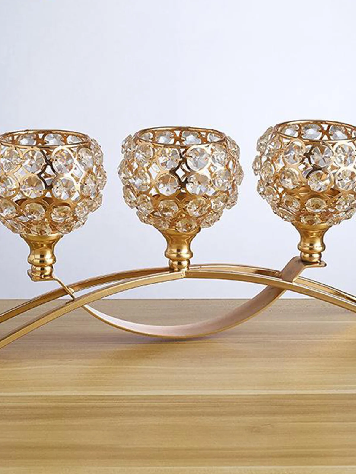 3 Arms Crystal Candelabra Candle Holders Dining Table Decor Wedding Centerpiece 