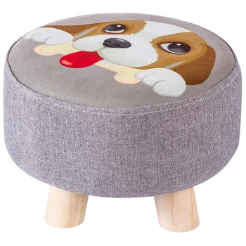 

Household stool solid wood foot shoes stool fashion cloth art shoes stool soft surface round stool low stool sofa stool