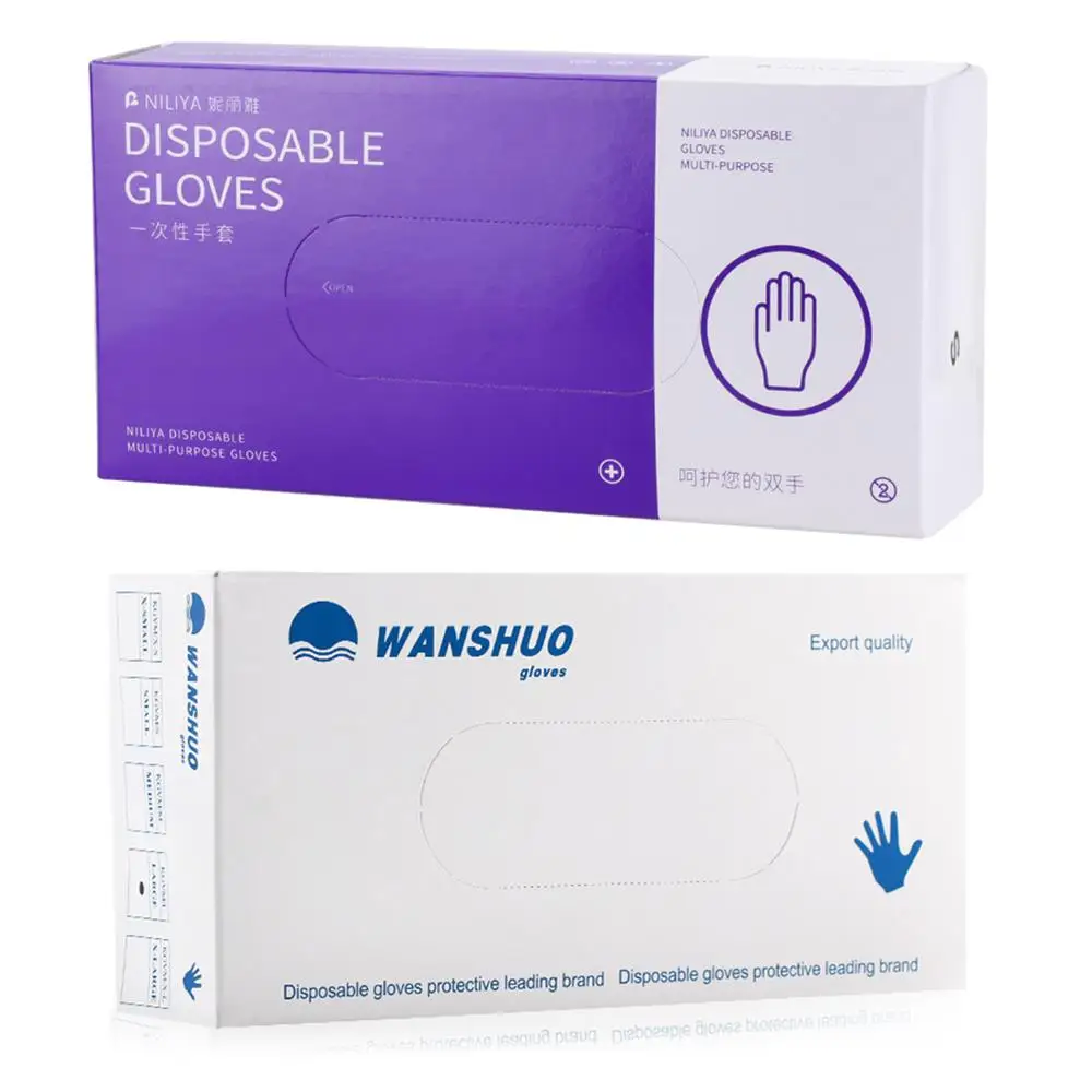 

50 Pcs Nitrile Gloves Extraordinary Strength Latex Gloves Car Washing Household Cleaning Anti-bacterial Stretchable Dropshipping