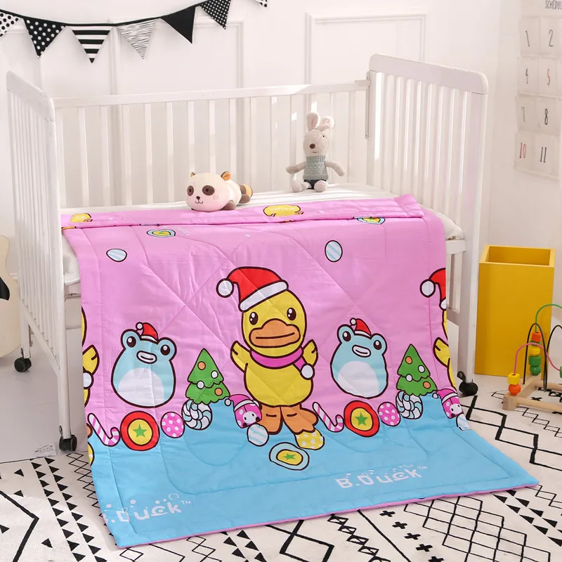 

New Style Kindergarten Cartoon Winter Quilt Airable Cover Children Summer Quilt QUILT Pure Cotton Summer Quilt Blanket Small Yel