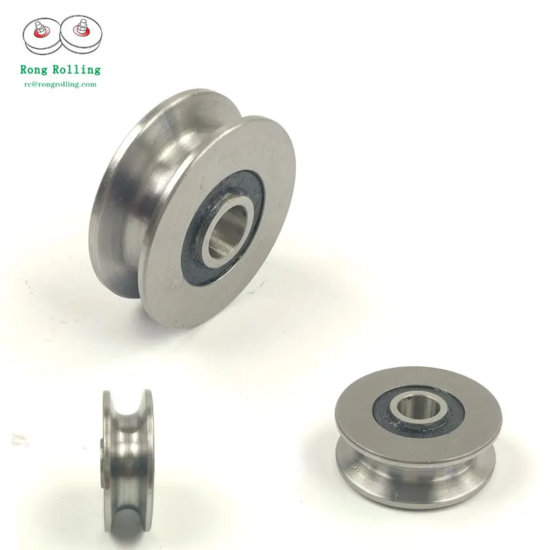 10*40*14/16U Special pulley for steel wire rope with a diameter of 8 mm 1.5 inch U-groove bearing transmission pulley/wheel. |