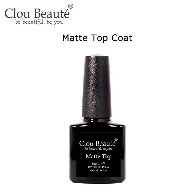 Clou Beaute гель-лак, меняющий цвет в зависимости от температуры, гибридный УФ-лак для ногтей, стойкий, растворимый гель, 10 мл - Цвет: Matte Top Coat
