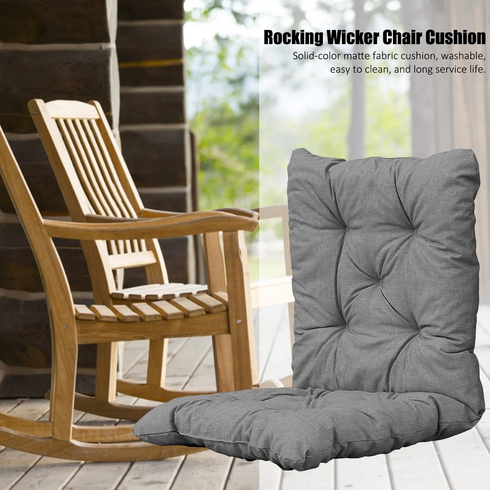 Soft Padded Lounge Chair Cushion Rocking Chair Seat Tatami Garden Patio Sofa Mat 