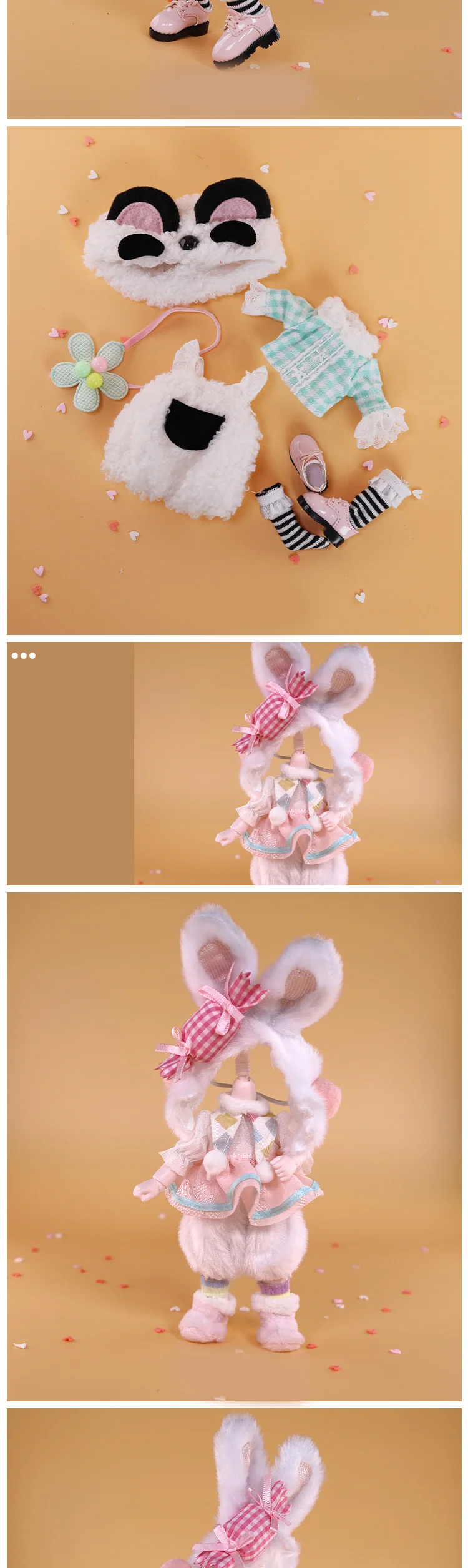 Outfit for 1/8 BJD Pocket doll and Middie Blyth clothes including shoes suit for 16cm doll