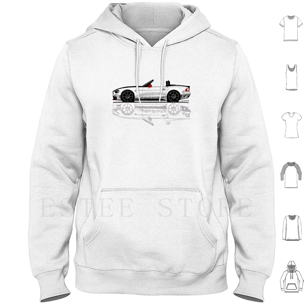 My Drawing Of The Modern 124 Spider Hoodies Manica Lunga Abarth Fiat 124 Spider Goseatonius Goseantonio Jaagdesign