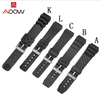 

PVC Resin Strap for Casio G-shock 12 14 16mm 18mm 20mm 22mm Men Sport Waterproof Soft Rubber Replacement Bracelet Watch Band