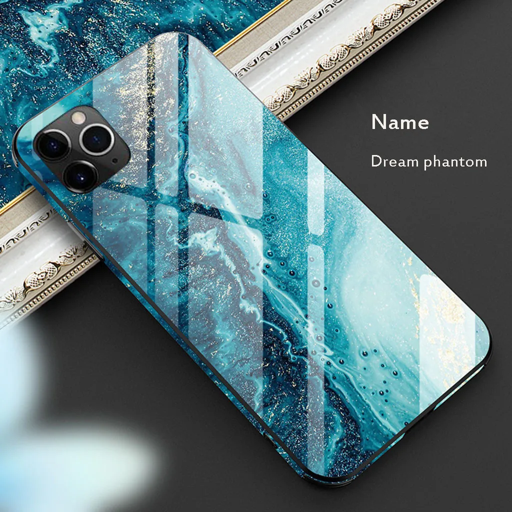 Чехол из закаленного стекла для iPhone 11, чехол для iPhone 11 Pro 11Pro Max, роскошный защитный чехол с принтом, защитный чехол из ТПУ, защитный чехол 19 ot