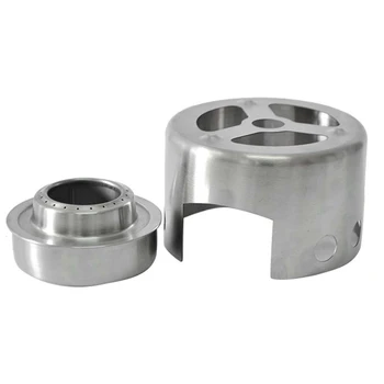 

Outdoor Cooking Furnace Liquid Solid Alcohol Stainless Steel Portable Camping Small Circular Alcohol Furnace With Cover