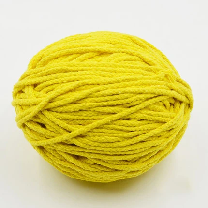 yellow 10 метров 5 мм Хлопок веревочные шнуры витая веревка нить DIY шнурок вакуумные пакеты для одежды украшения аксессуары ручной работы - Цвет: yellow